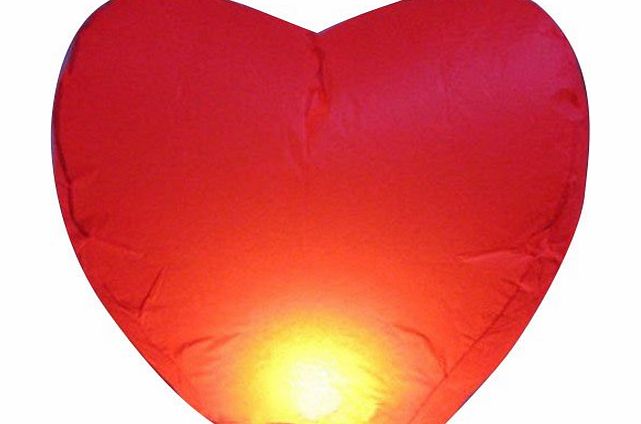 Partyrama Generic Red Love Heart Pattern Flying Sky Lantern/Kongming Light