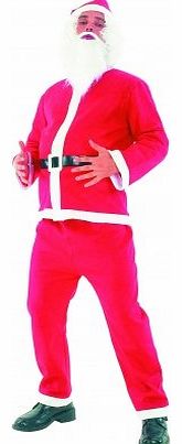 Partyrama Mens Santa Suit father Christmas Costume One Size