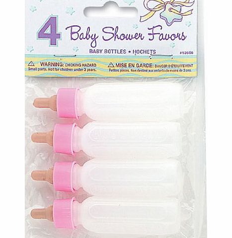 Pink Baby Shower Theme Baby Bottles - Pack of 4
