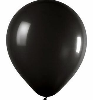Plain Black 12 Inches Helium Quality Latex Balloons - Pack of 50