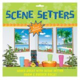 Partyrama Tropical Sea View Scene Setters - Pack of 3 - Hawaiian Party Decorations