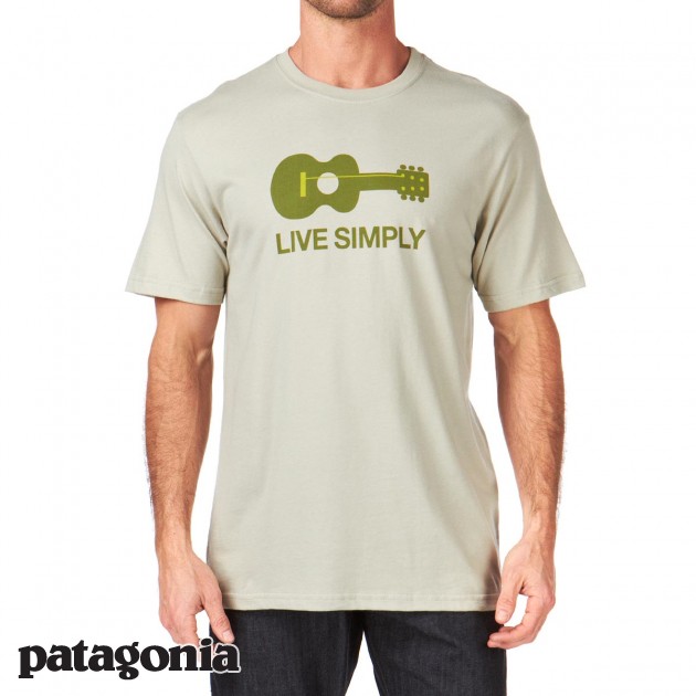 Patagonia Mens Patagonia Live Simply Guitar T-Shirt - Stone