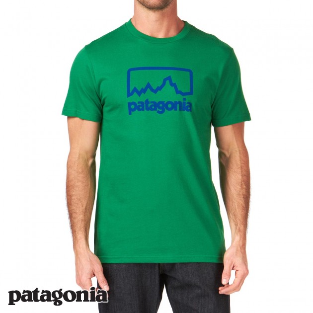 Mens Patagonia Outline Logo T-Shirt - Dill