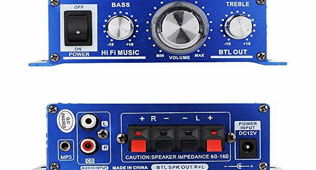 Patuoxun Mini Portable Hi-Fi Car Audio Home Theater Stereo Speaker Amplifier For Vehicle,Motorcycle, Van, Boat etc