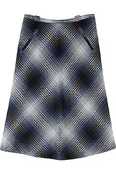 Paul & Joe Balustre checked A-line skirt