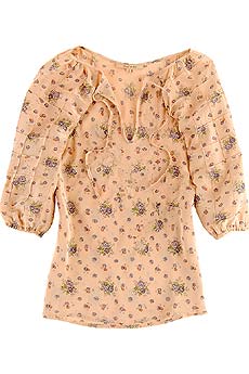 Paul & Joe Dislui floral print silk top