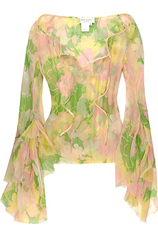 Paul & Joe Speech silk chiffon top