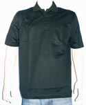 Black 3 Button Cotton Polo Shirt