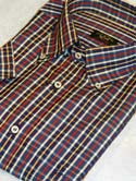 Dark Navy With Red & Yellow Check Short Sleeve Shirt