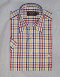 Kids Multi Coloured Check Short Sleeve Cotton Shirt