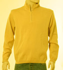 Paul & Shark Mens Antique Gold 1/4 Zip High Neck Wool Sweater