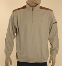 Paul & Shark Mens Beige & Tan 1/4 Zip High Neck Cotton & Cord Top