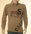 Paul & Shark Mens Beige Cotton Sweatshirt with Large Logo