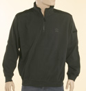 Paul & Shark Mens Black & Black Cord 1/4 Zip High Neck Fleece