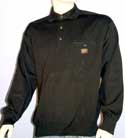 Paul & Shark Mens Black Buttoned Neck Knitted Sweater
