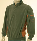 Paul & Shark Mens Dark Grey & Orange High Neck 1/4 Zip Fleece
