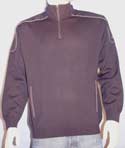 Mens Navy 1/4 Zip Pure New Wool Sweater