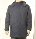 Mens Navy Padded Jacket with Detatchable Hood
