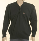 Mens Navy V-Neck with Button Fastening Sweater