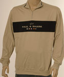 Paul & Shark Mens Paul & Shark Camel & Navy High Neck Long Sleeve Sweatshirt