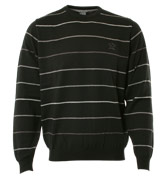 Paul and Shark Black and Grey Stripe Sweater