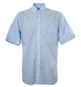 Paul and Shark Blue and White Gingham Check