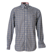 Paul and Shark Blue, Brown and White Check Shirt