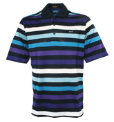 Paul and Shark Multi-Coloured Stripe Pique Polo