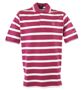 Paul and Shark Purple and White Stripe Pique
