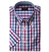 Paul and Shark Purple, Pink and White Check