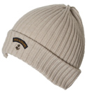 Paul and Shark Beige Ribbed Hat