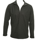 Black 1/4 Zip Long Sleeve Polo Shirt