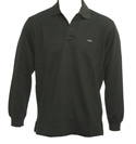 Paul and Shark Black Long Sleeve Pique Polo Shirt