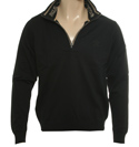 Paul and Shark Black1/4 Zip Sweatshirt