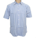 Paul and Shark Blue and White Stripe Short Sleeve Shirt