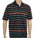 Paul and Shark Navy and Multi-Coloured Stripe Polo Shirt