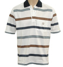 Paul and Shark White Stripe Polo Shirt