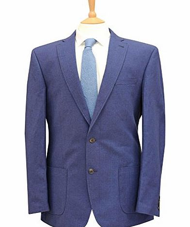PAUL BERMAN Mens amp;brand smart blue blazer for larger man size 58 regular