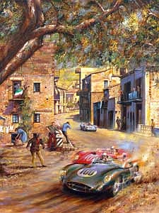 Paul Dove Kicking up the dust - Canvas - 1958 Targo Florio Ltd Ed 100 Printed on Giclee Canvas stretched on