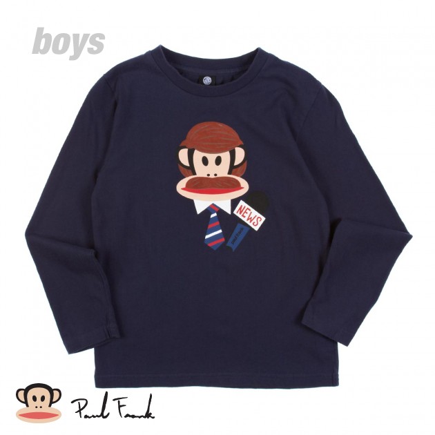 Paul Frank Boys Paul Frank News Man Long Sleeve T-Shirt -