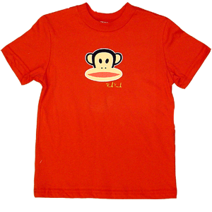 Paul Frank Childrens Small Paul Red Logo Tee.