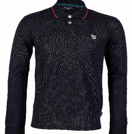 Paul Smith Black Contrast Trim Long Sleeve Top