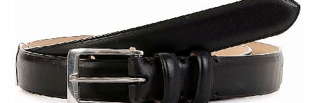 Black Smooth Leather Belt
