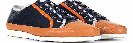 Paul Smith Blue Shore Leather Toe Cap Sneakers