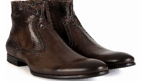 Paul Smith Brown Leather Lenny Boots