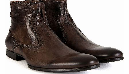 Paul Smith Brown Leather Lenny Boots