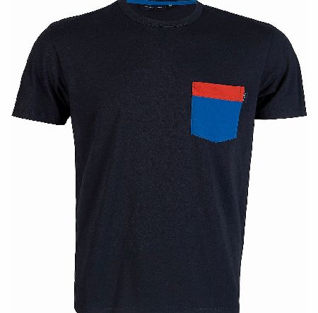 Contrast Chest Pocket T-Shirt Navy