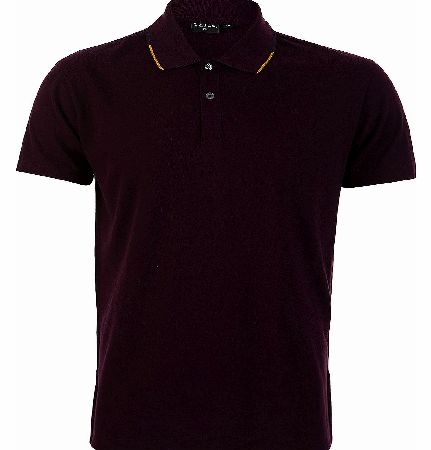 Paul Smith Contrast Trim Slim Fit Polo Purple