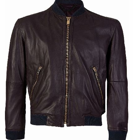 Paul Smith Damson Leather Bomber Jacket