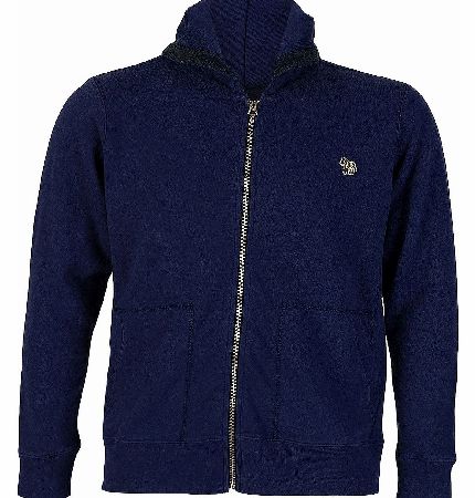 Paul Smith Hooded Zip Thru Blue